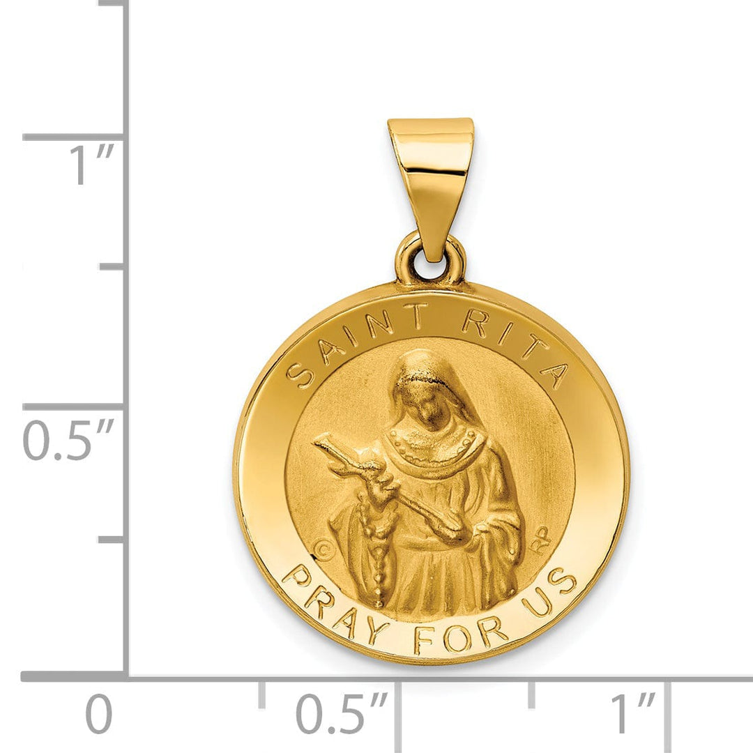 Lovely Rita's Pendants & Charms 14k Yellow Gold Saint Rita Medal Pendant