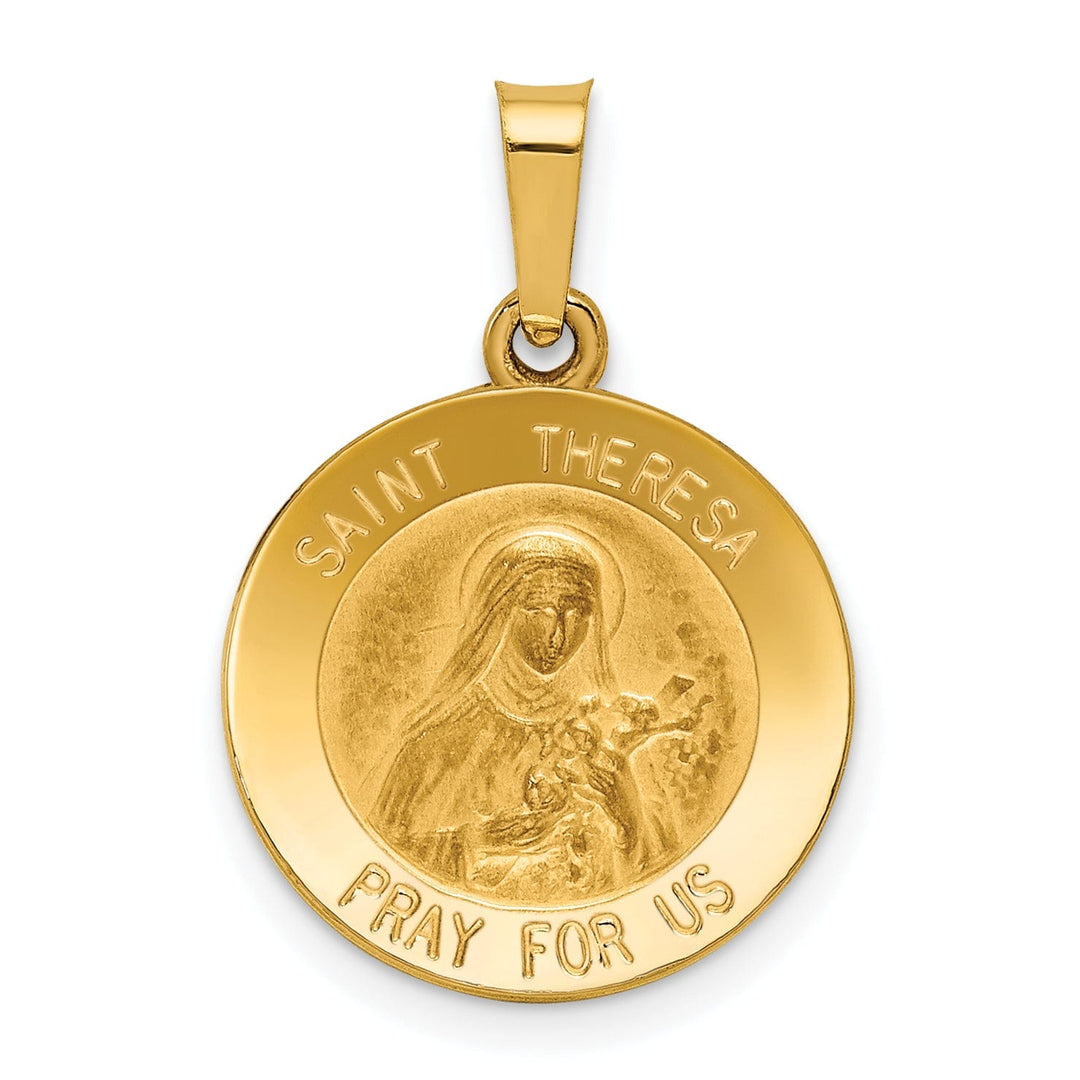 Lovely Rita's Pendants & Charms 14k Yellow Gold Saint Theresa Medal Pendant