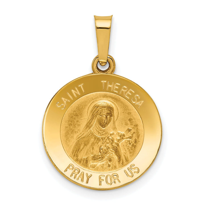 Lovely Rita's Pendants & Charms 14k Yellow Gold Saint Theresa Medal Pendant
