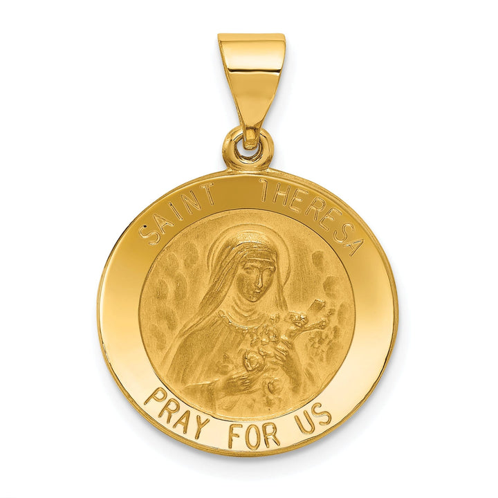 Lovely Rita's Pendants & Charms 14k Yellow Gold Saint Theresa Medal Pendant