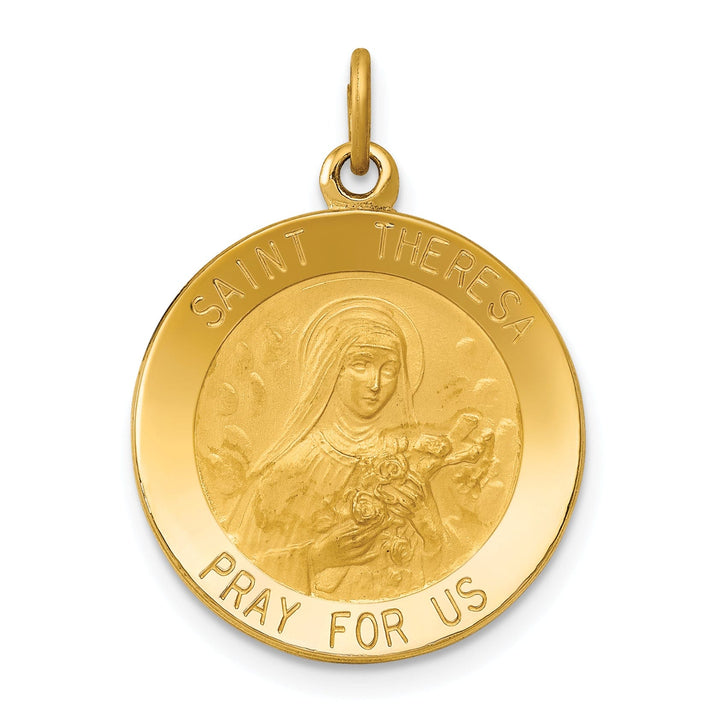 Lovely Rita's Pendants & Charms 14k Yellow Gold Saint Theresa Medal Pendant