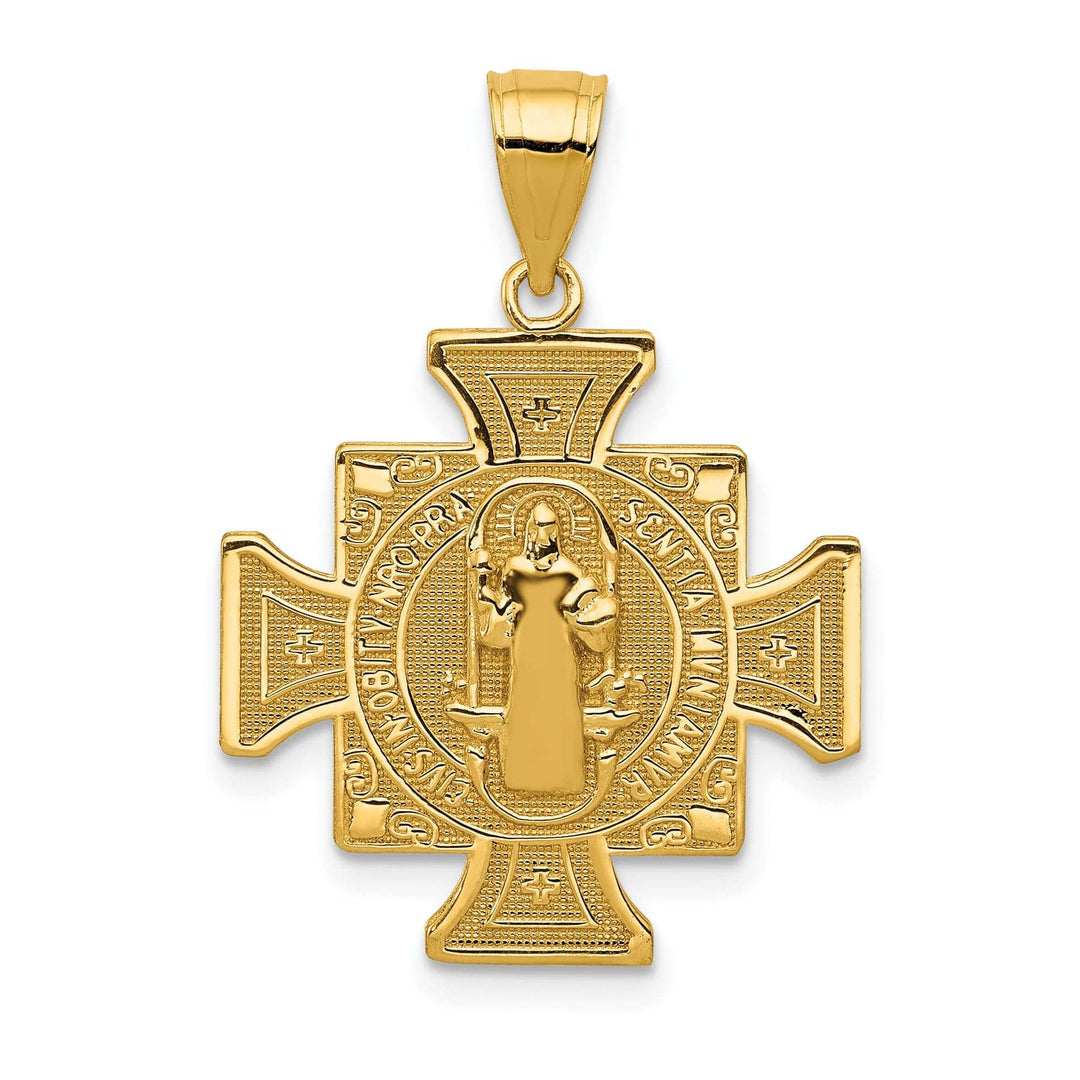 Lovely Rita's Pendants & Charms 14k Yellow Gold San Benito Cross Medal Pendant