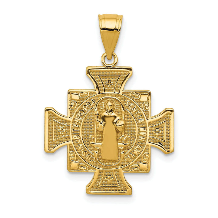 Lovely Rita's Pendants & Charms 14k Yellow Gold San Benito Cross Medal Pendant