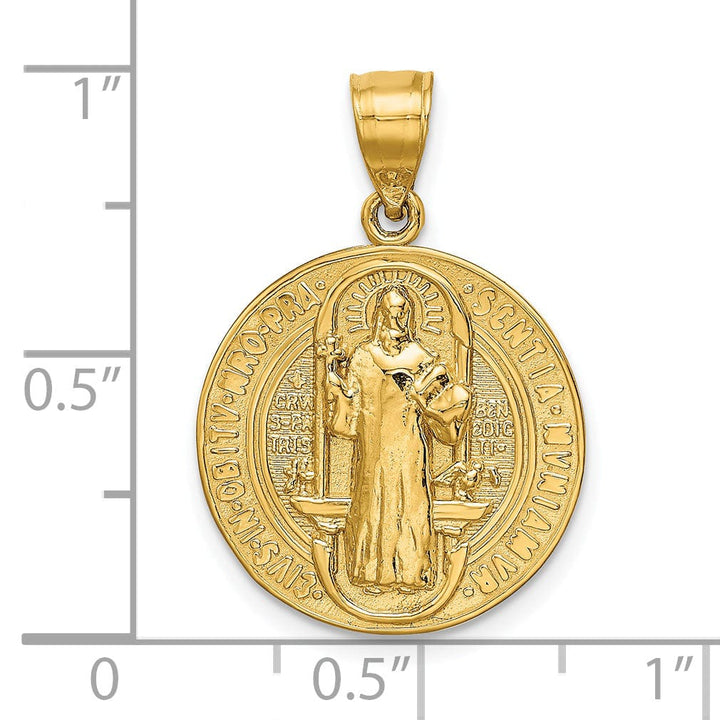 Lovely Rita's Pendants & Charms 14k Yellow Gold San Benito Round Medal Pendant