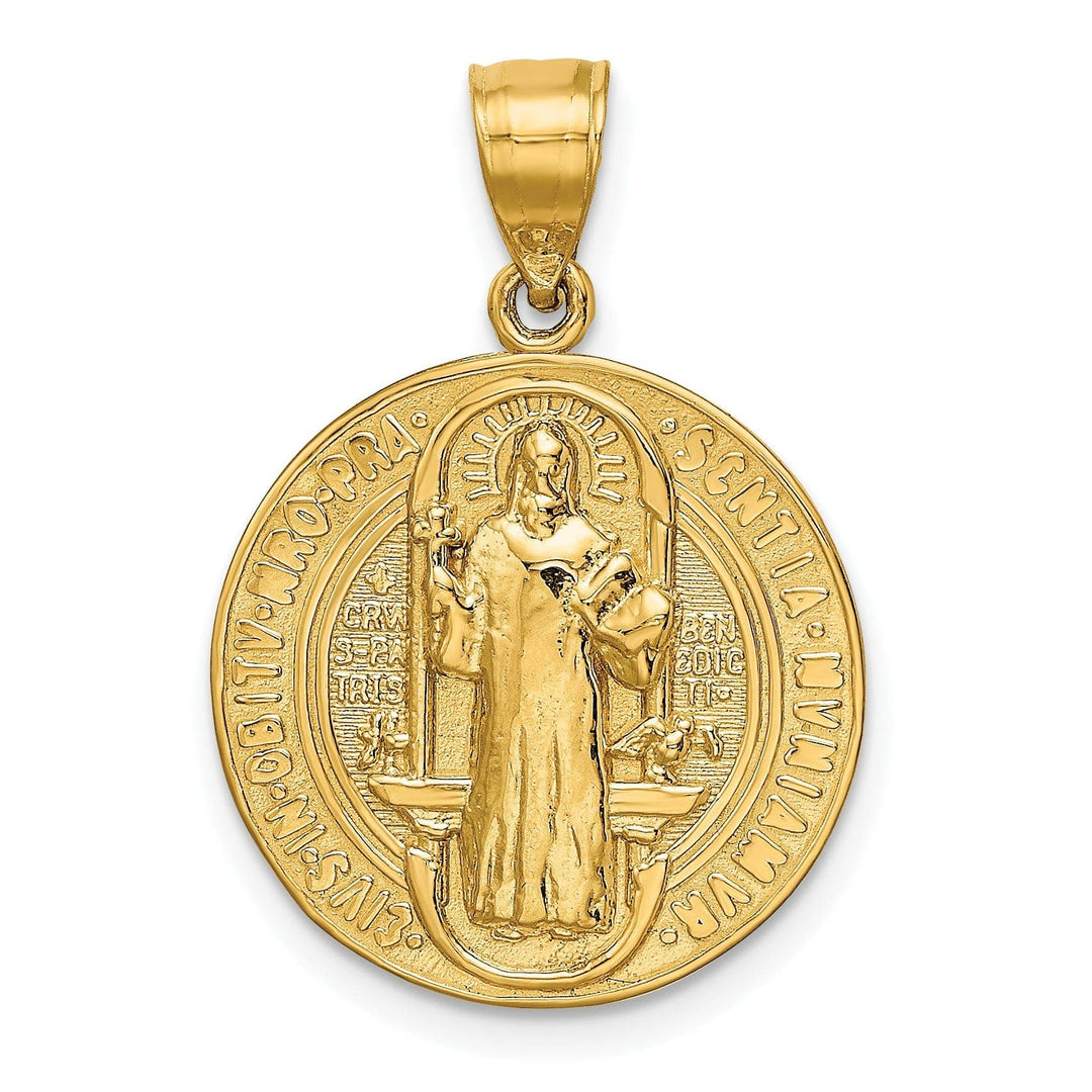 Lovely Rita's Pendants & Charms 14k Yellow Gold San Benito Round Medal Pendant