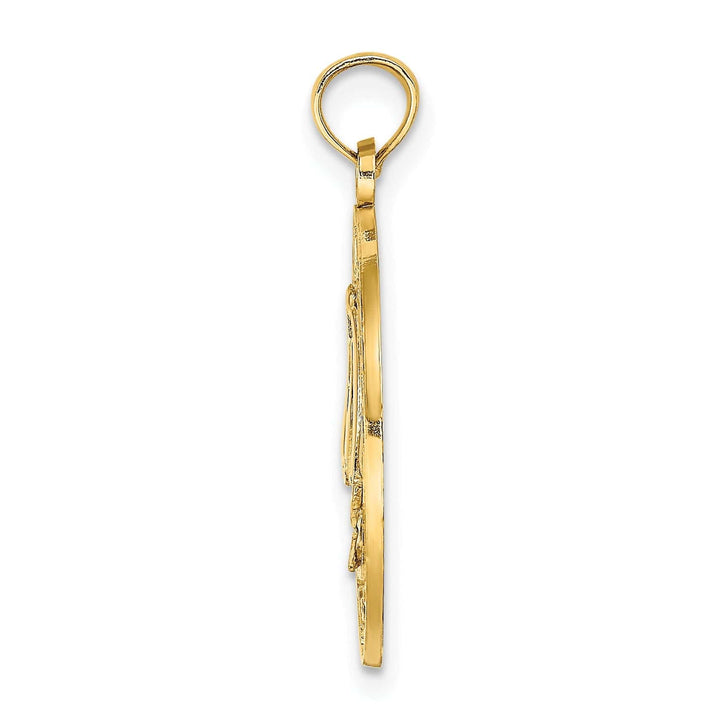 Lovely Rita's Pendants & Charms 14K Yellow Gold SANIBEL Florida with Sailboat Circle Design Pendant