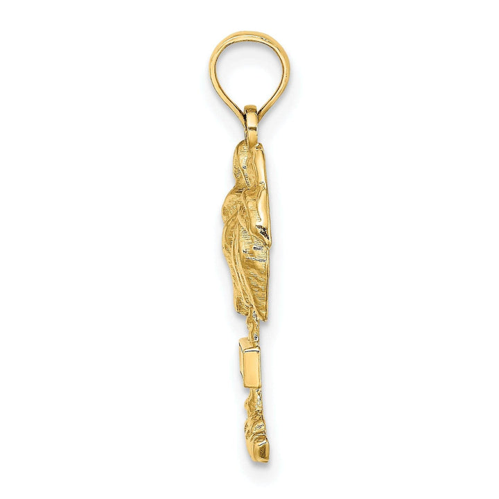 Lovely Rita's Pendants & Charms 14K Yellow Gold Sanit GEORGE Banner Sign on Palm Tree Pendant