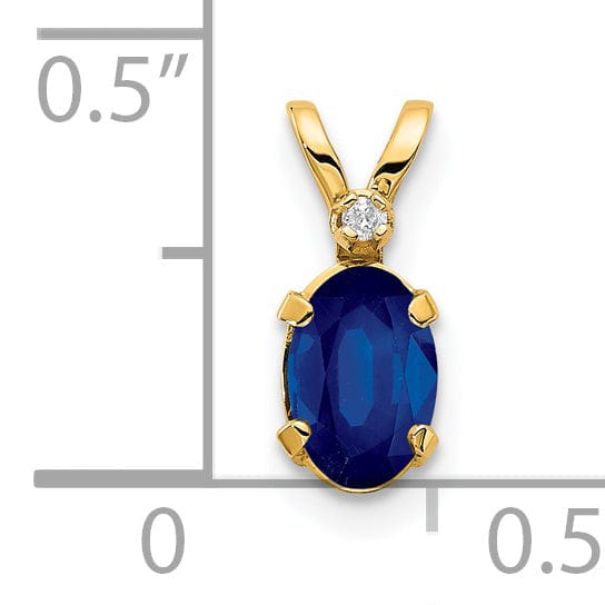 Lovely Rita's Pendants & Charms 14k Yellow Gold Sapphire Birthstone Pendant