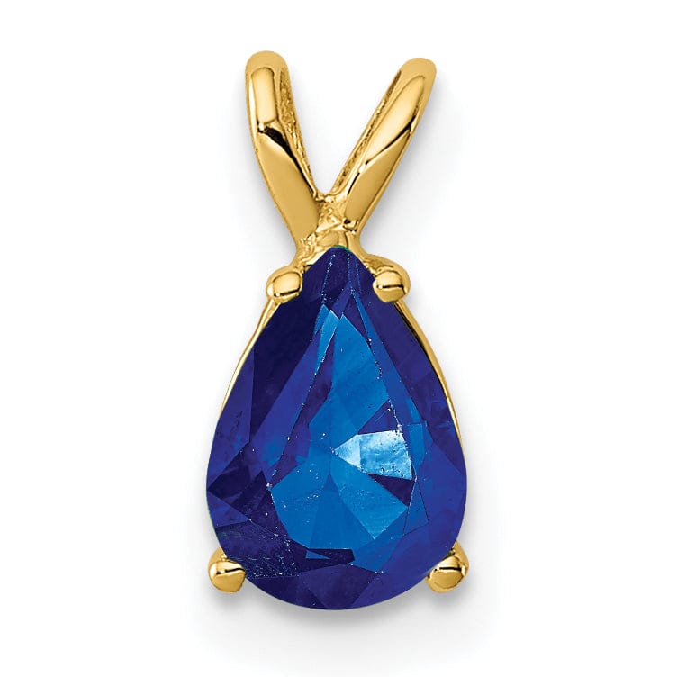 Lovely Rita's Pendants & Charms 14k Yellow Gold Sapphire Pendant