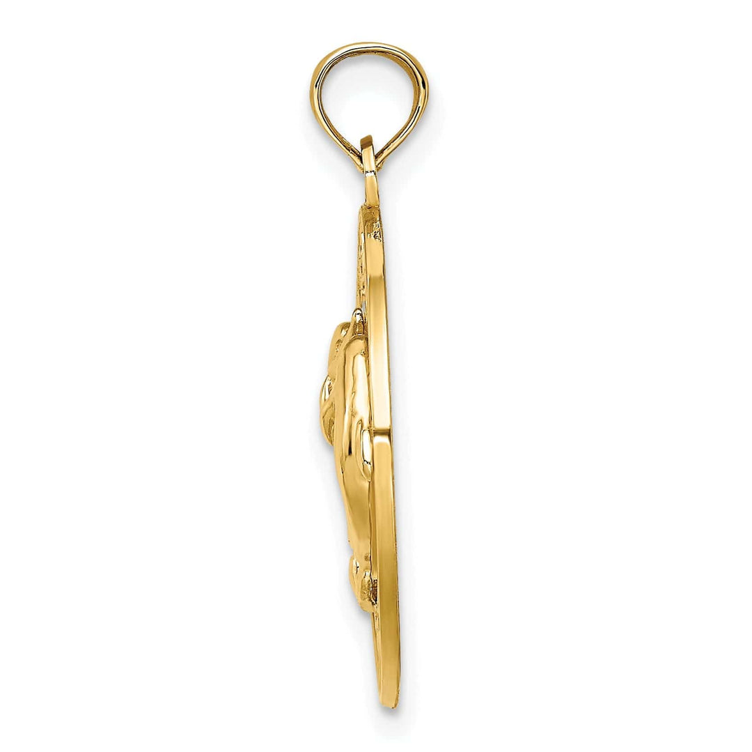 Lovely Rita's Pendants & Charms 14K Yellow Gold SARASOTA Florida with Dolphins Design Pendant