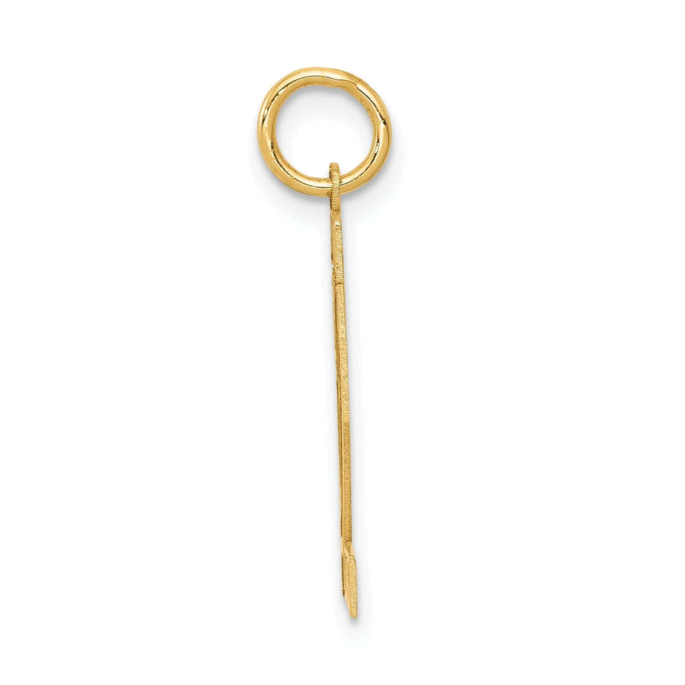 Lovely Rita's Pendants & Charms 14k Yellow Gold Satin Brush Finish Medium Size Number 22 Charm Pendant