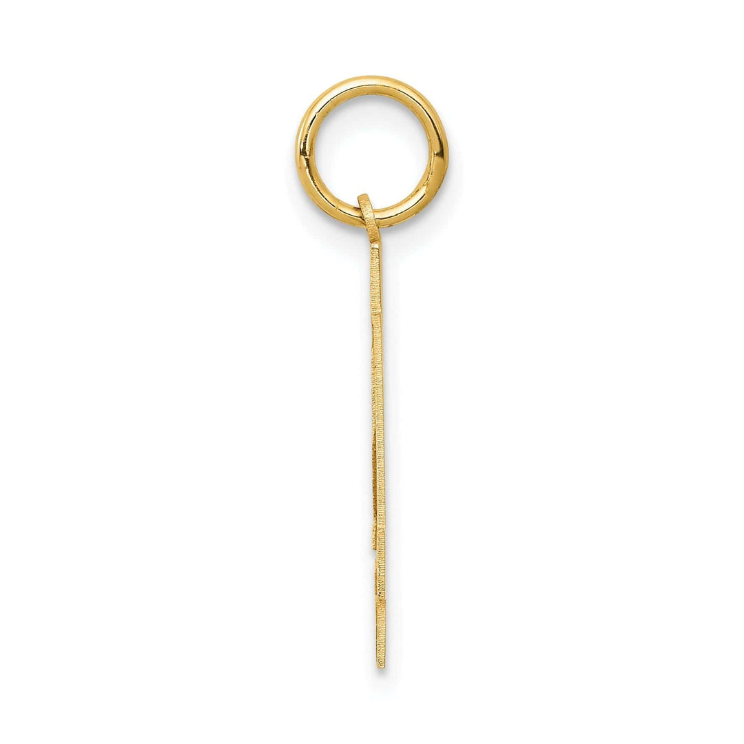 Lovely Rita's Pendants & Charms 14k Yellow Gold Satin Brush Finish Medium Size Number 34 Charm Pendant