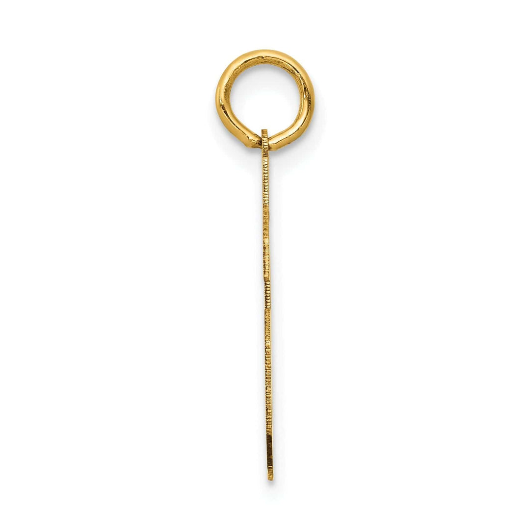 Lovely Rita's Pendants & Charms 14k Yellow Gold Satin Brush Finish Medium Size Number 46 Charm Pendant