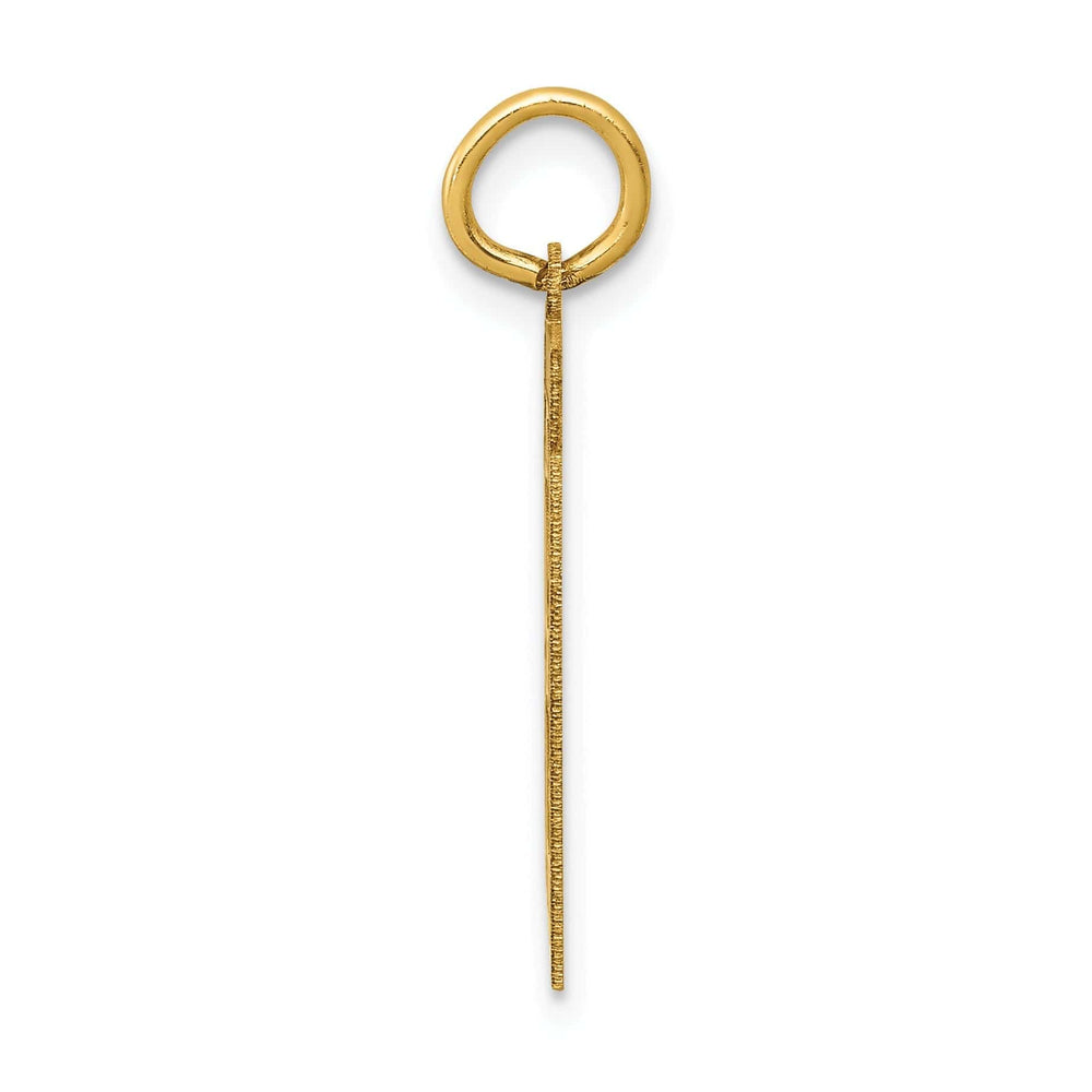 Lovely Rita's Pendants & Charms 14k Yellow Gold Satin Brush Finish Medium Size Number 81 Charm Pendant