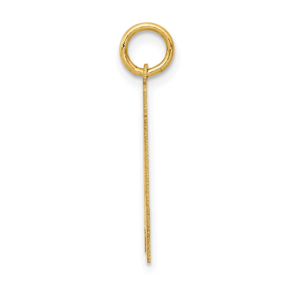 Lovely Rita's Pendants & Charms 14k Yellow Gold Satin Brush Finish Medium Size Number 94 Charm Pendant