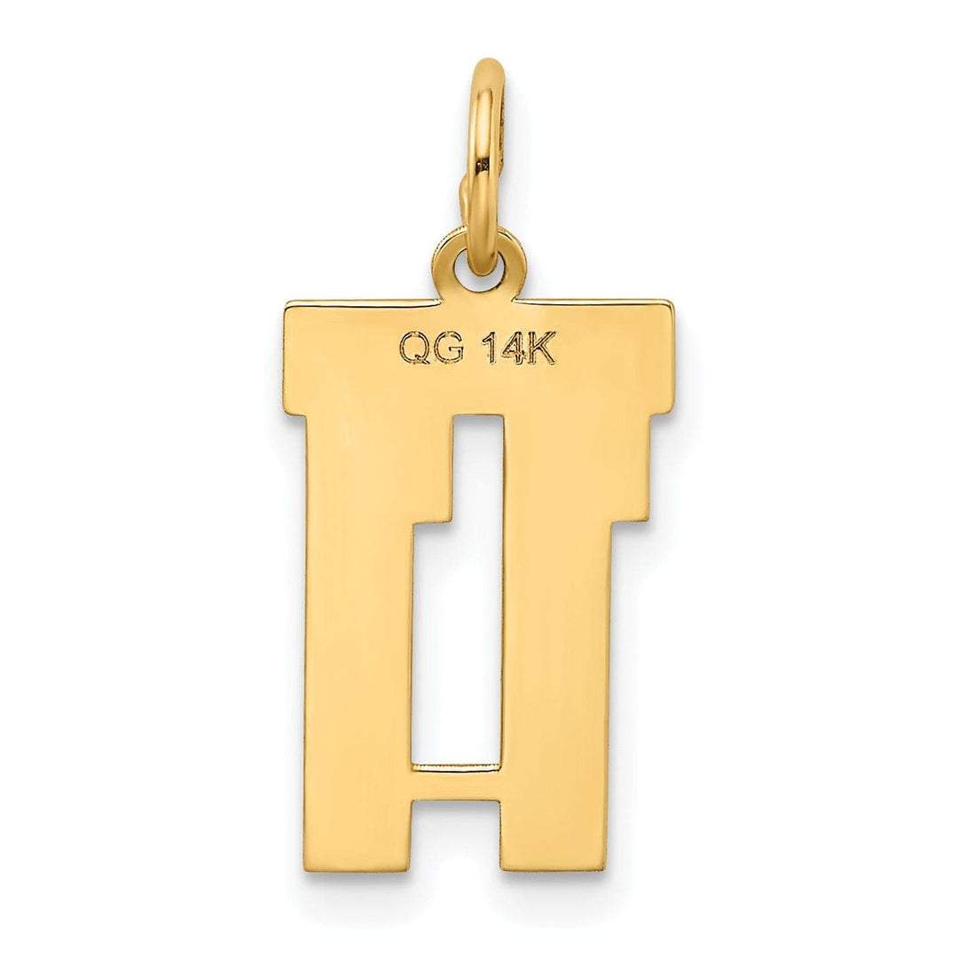 Lovely Rita's Pendants & Charms 14k Yellow Gold Satin Brush Finish Small Size Number 11 Charm Pendant