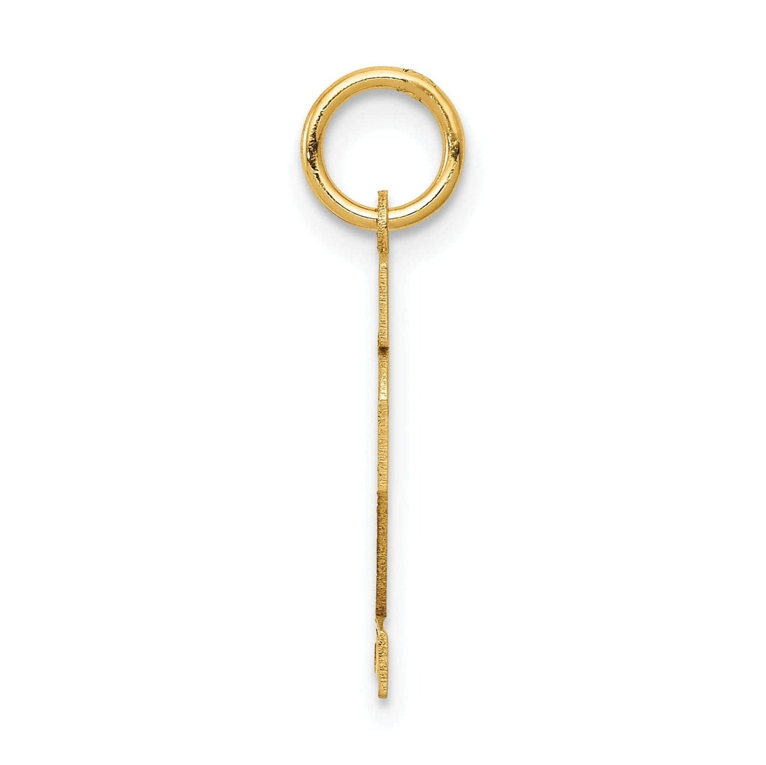 Lovely Rita's Pendants & Charms 14k Yellow Gold Satin Brush Finish Small Size Number 12 Charm Pendant