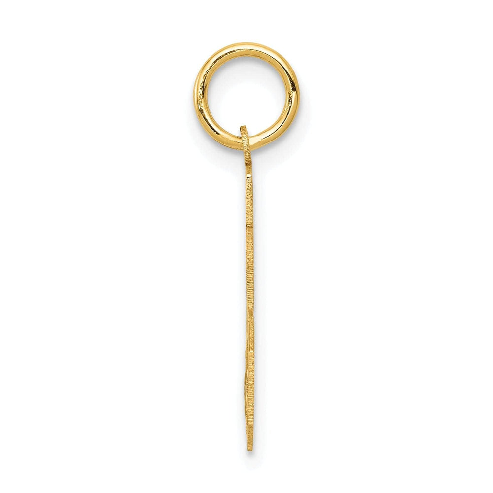 Lovely Rita's Pendants & Charms 14k Yellow Gold Satin Brush Finish Small Size Number 25 Charm Pendant