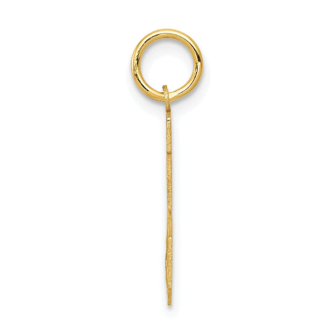 Lovely Rita's Pendants & Charms 14k Yellow Gold Satin Brush Finish Small Size Number 25 Charm Pendant