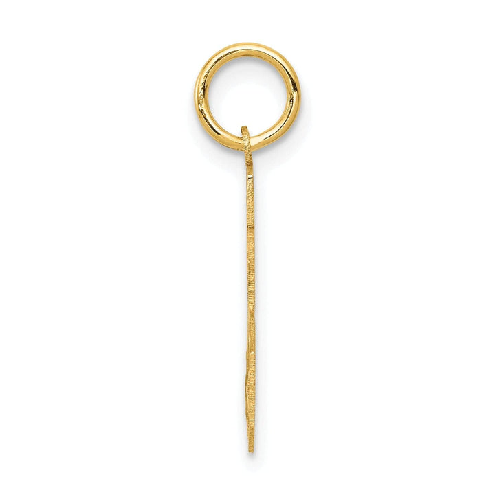 Lovely Rita's Pendants & Charms 14k Yellow Gold Satin Brush Finish Small Size Number 25 Charm Pendant