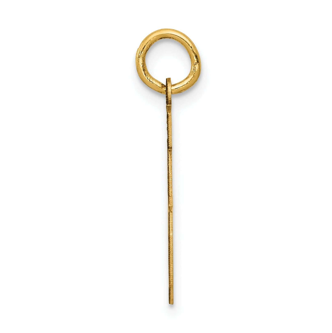 Lovely Rita's Pendants & Charms 14k Yellow Gold Satin Brush Finish Small Size Number 46 Charm Pendant