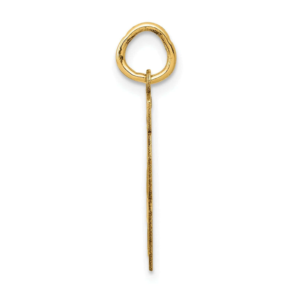 Lovely Rita's Pendants & Charms 14k Yellow Gold Satin Brush Finish Small Size Number 48 Charm Pendant