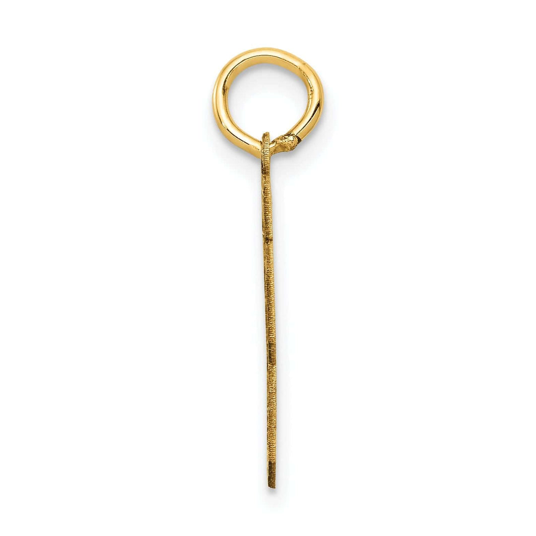Lovely Rita's Pendants & Charms 14k Yellow Gold Satin Brush Finish Small Size Number 63 Charm Pendant