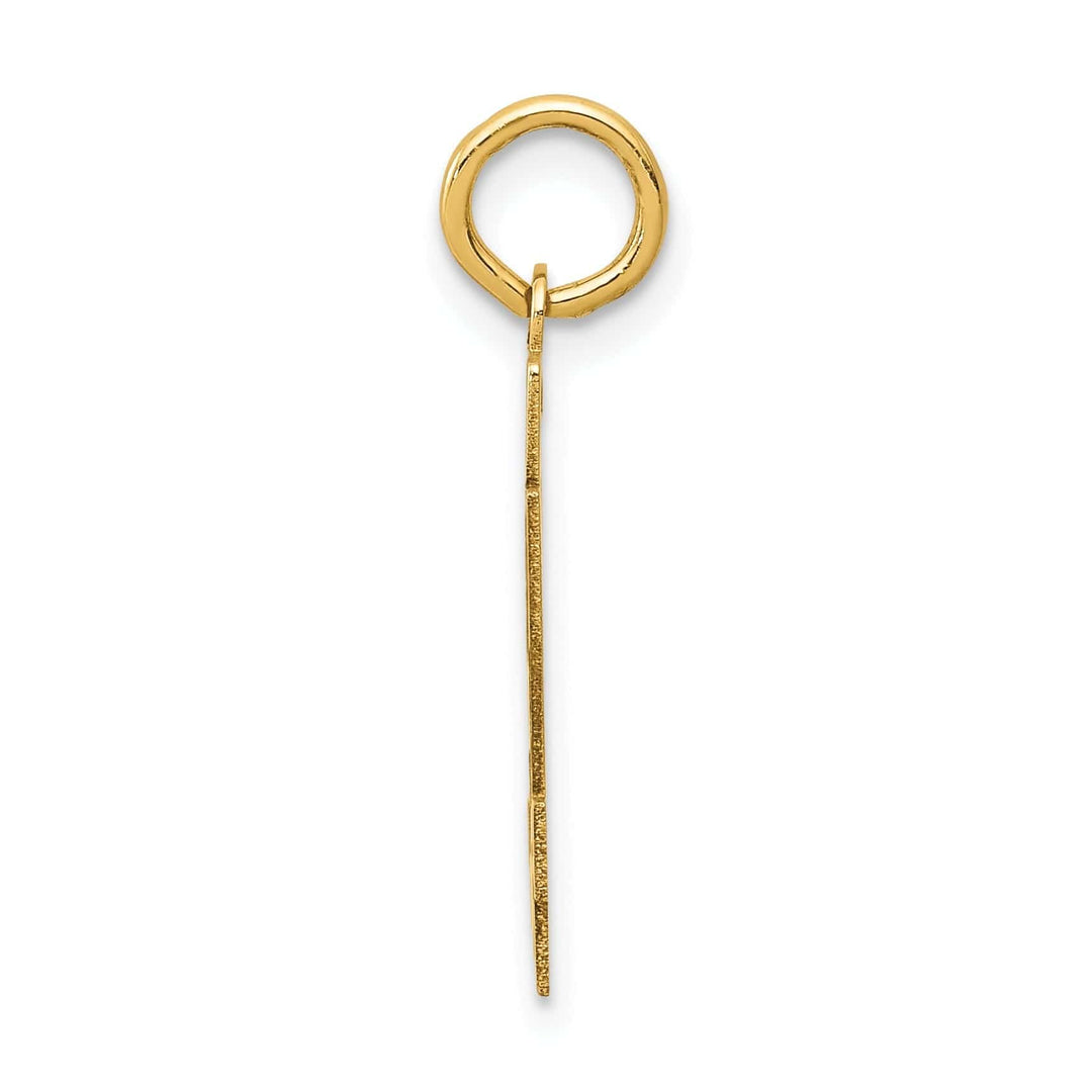 Lovely Rita's Pendants & Charms 14k Yellow Gold Satin Brush Finish Small Size Number 94 Charm Pendant