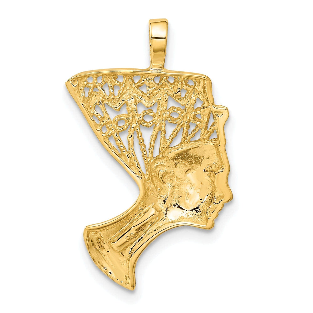 Lovely Rita's Pendants & Charms 14K Yellow Gold Satin D.C Finished Queen Nefertiti Pendant