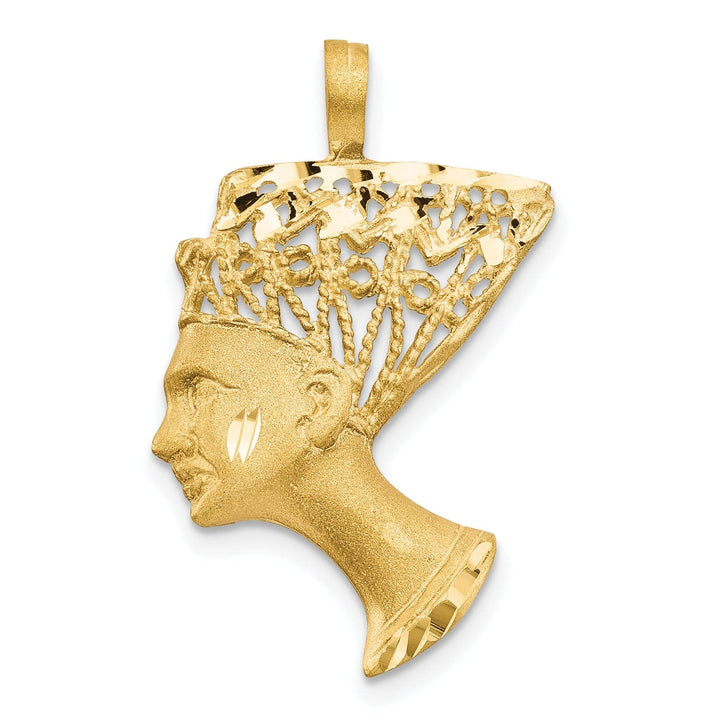 Lovely Rita's Pendants & Charms 14K Yellow Gold Satin D.C Finished Queen Nefertiti Pendant