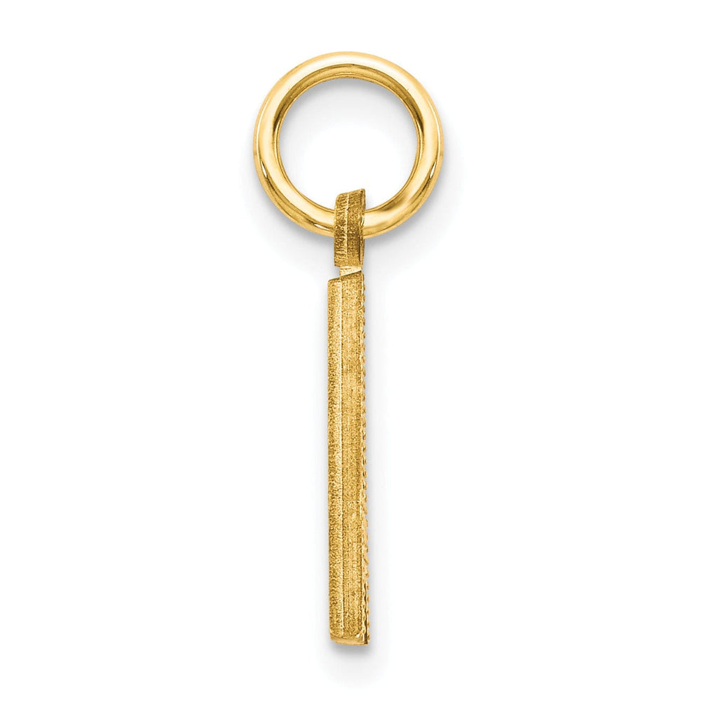 Lovely Rita's Pendants & Charms 14k Yellow Gold Satin Diamond Cut Finish Letter A Initial Charm Pendant