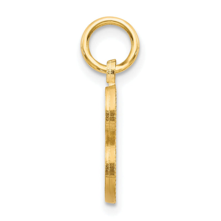 Lovely Rita's Pendants & Charms 14k Yellow Gold Satin Diamond Cut Finish Letter B Initial Charm Pendant