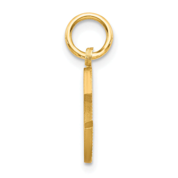 Lovely Rita's Pendants & Charms 14k Yellow Gold Satin Diamond Cut Finish Letter C Initial Charm Pendant