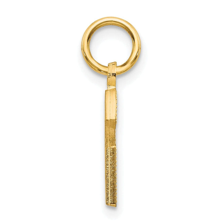 Lovely Rita's Pendants & Charms 14k Yellow Gold Satin Diamond Cut Finish Letter G Initial Charm Pendant