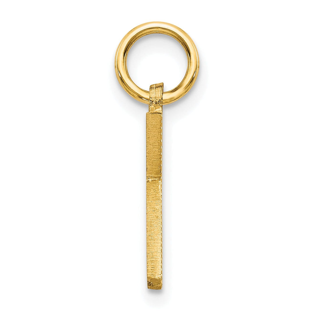 Lovely Rita's Pendants & Charms 14k Yellow Gold Satin Diamond Cut Finish Letter K Initial Charm Pendant