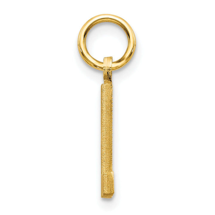 Lovely Rita's Pendants & Charms 14k Yellow Gold Satin Diamond Cut Finish Letter L Initial Charm Pendant