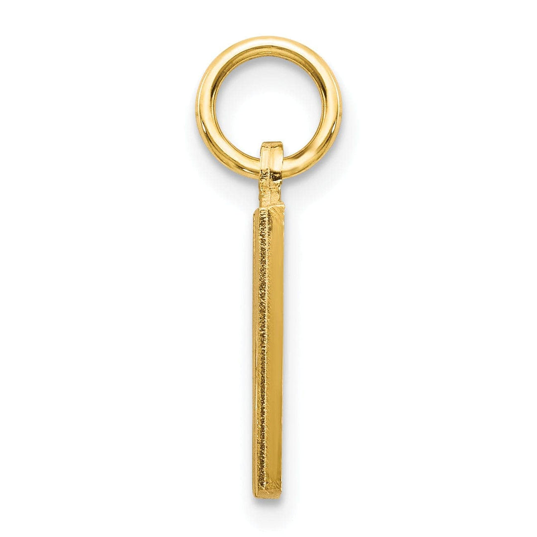 Lovely Rita's Pendants & Charms 14k Yellow Gold Satin Diamond Cut Finish Letter M Initial Charm Pendant