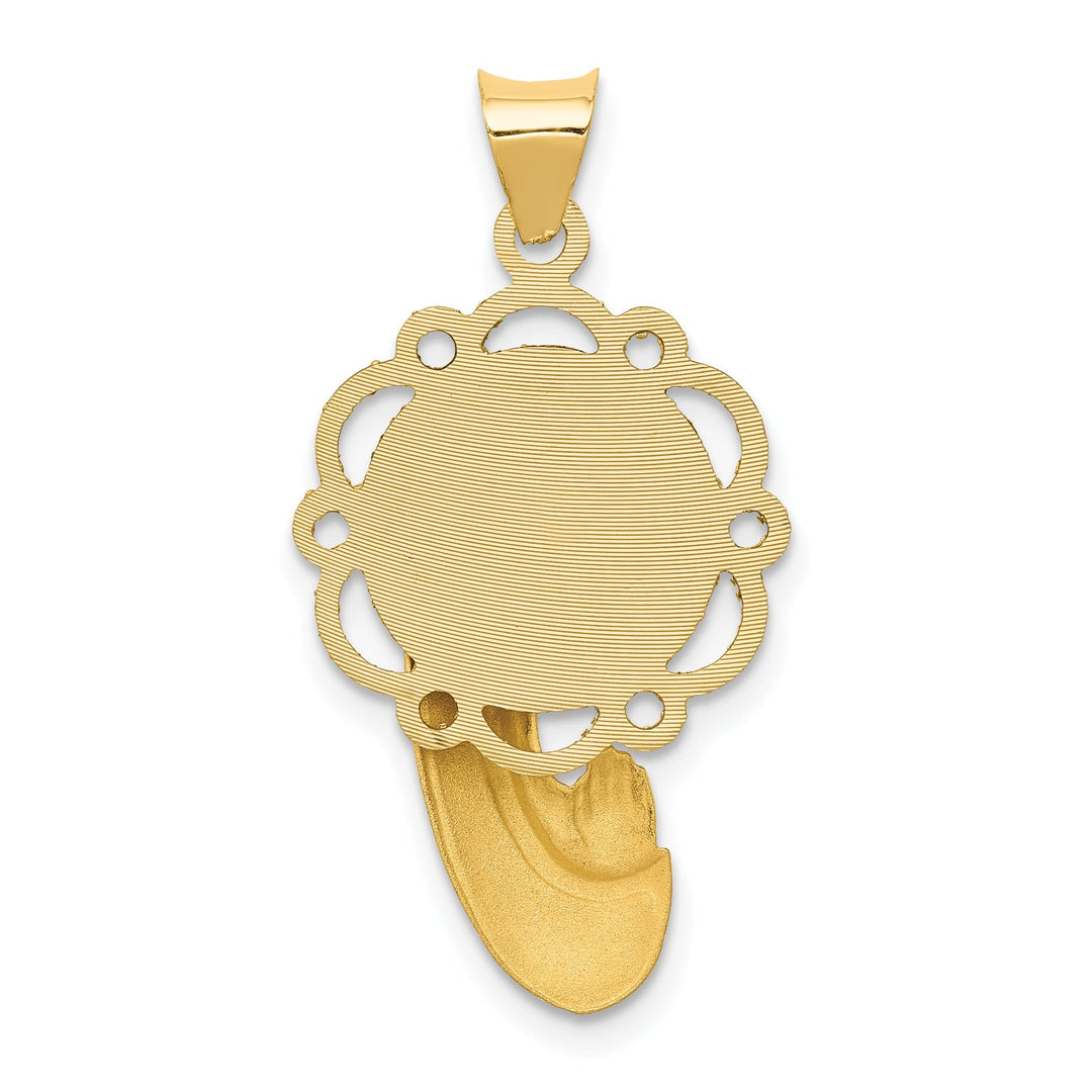 Lovely Rita's Pendants & Charms 14k Yellow Gold Satin Finish Mary Pendant
