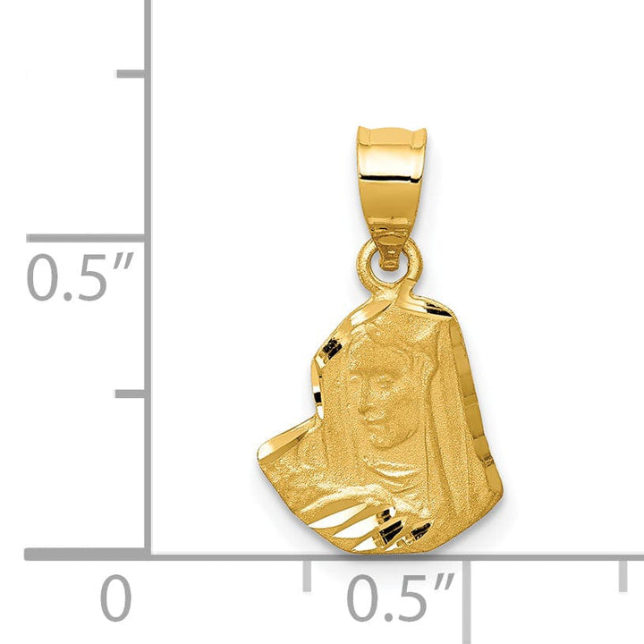 Lovely Rita's Pendants & Charms 14k Yellow Gold Satin Finish Mary Pendant