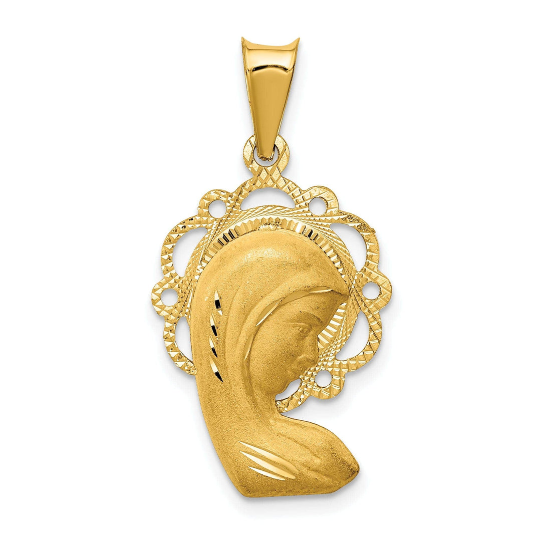 Lovely Rita's Pendants & Charms 14k Yellow Gold Satin Finish Mary Pendant