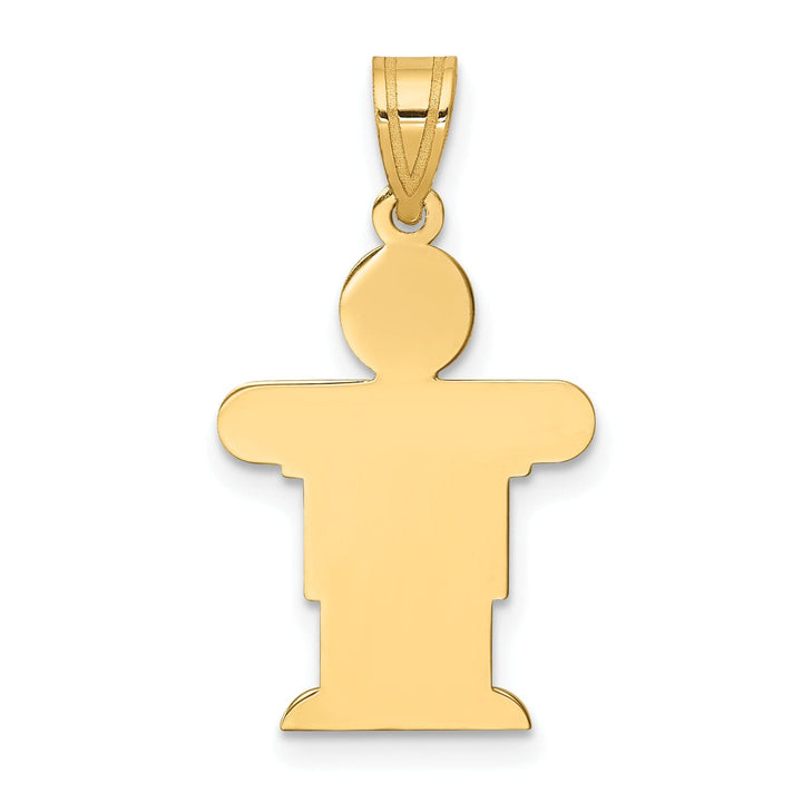 Lovely Rita's Pendants & Charms 14k Yellow Gold Satin Solid Hugs Boy Charm
