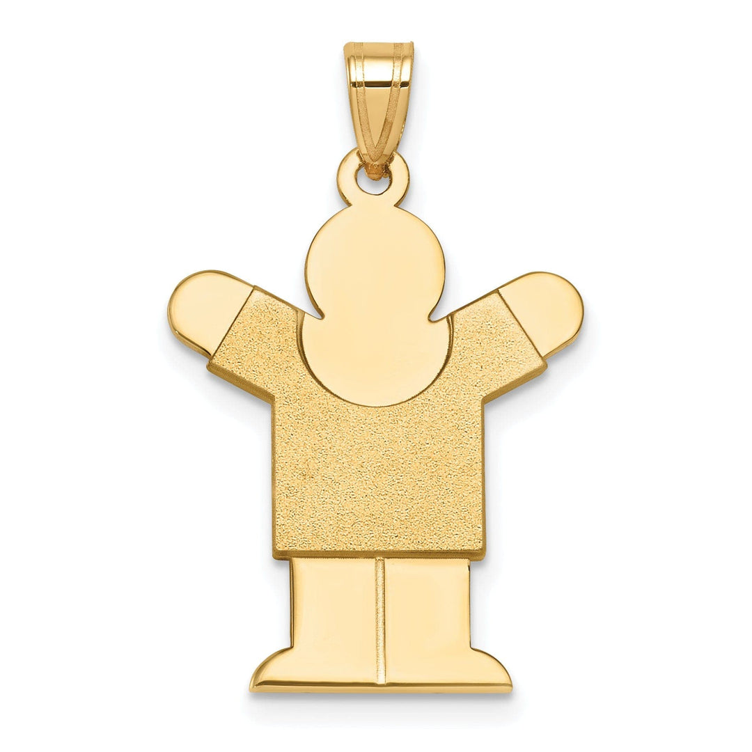 Lovely Rita's Pendants & Charms 14k Yellow Gold Satin Solid Love Boy Charm