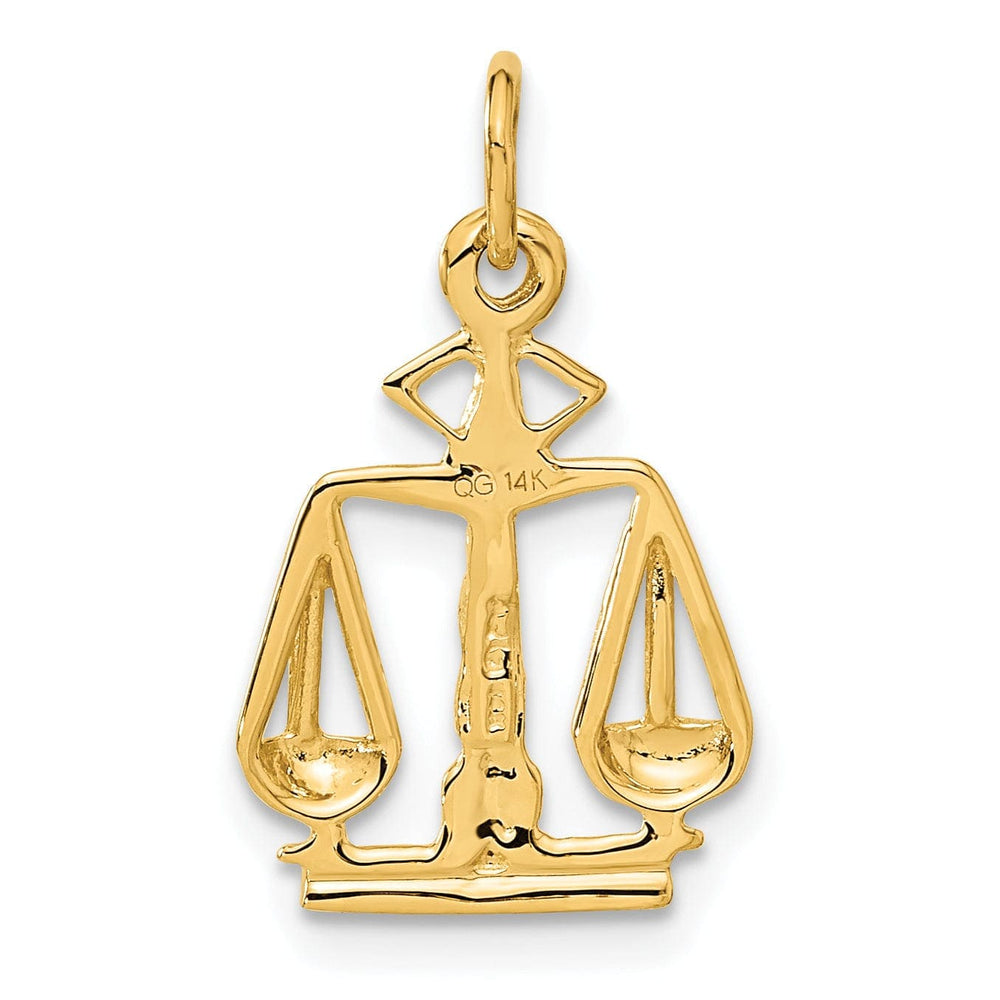 Lovely Rita's Pendants & Charms 14k Yellow Gold Scales Of Justice Charm Pendant