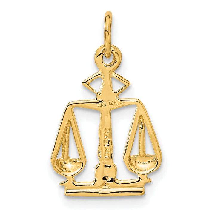 Lovely Rita's Pendants & Charms 14k Yellow Gold Scales Of Justice Charm Pendant