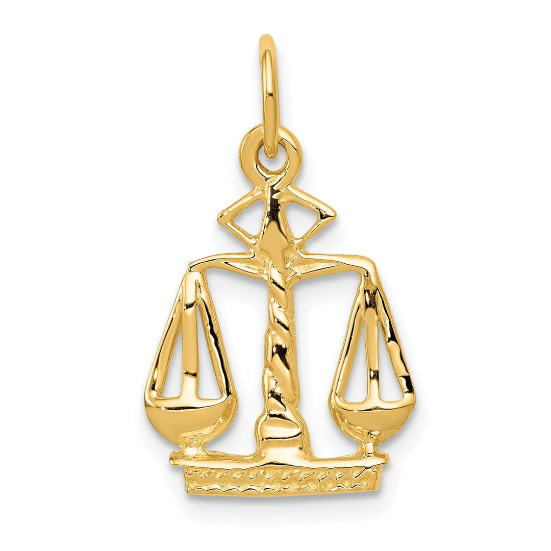 Lovely Rita's Pendants & Charms 14k Yellow Gold Scales Of Justice Charm Pendant