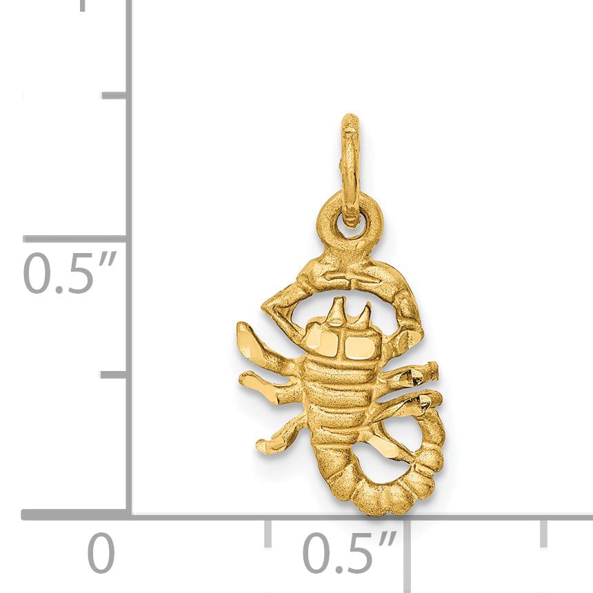 Lovely Rita's Pendants & Charms 14k Yellow Gold Scorpio Zodiac Charm Pendant