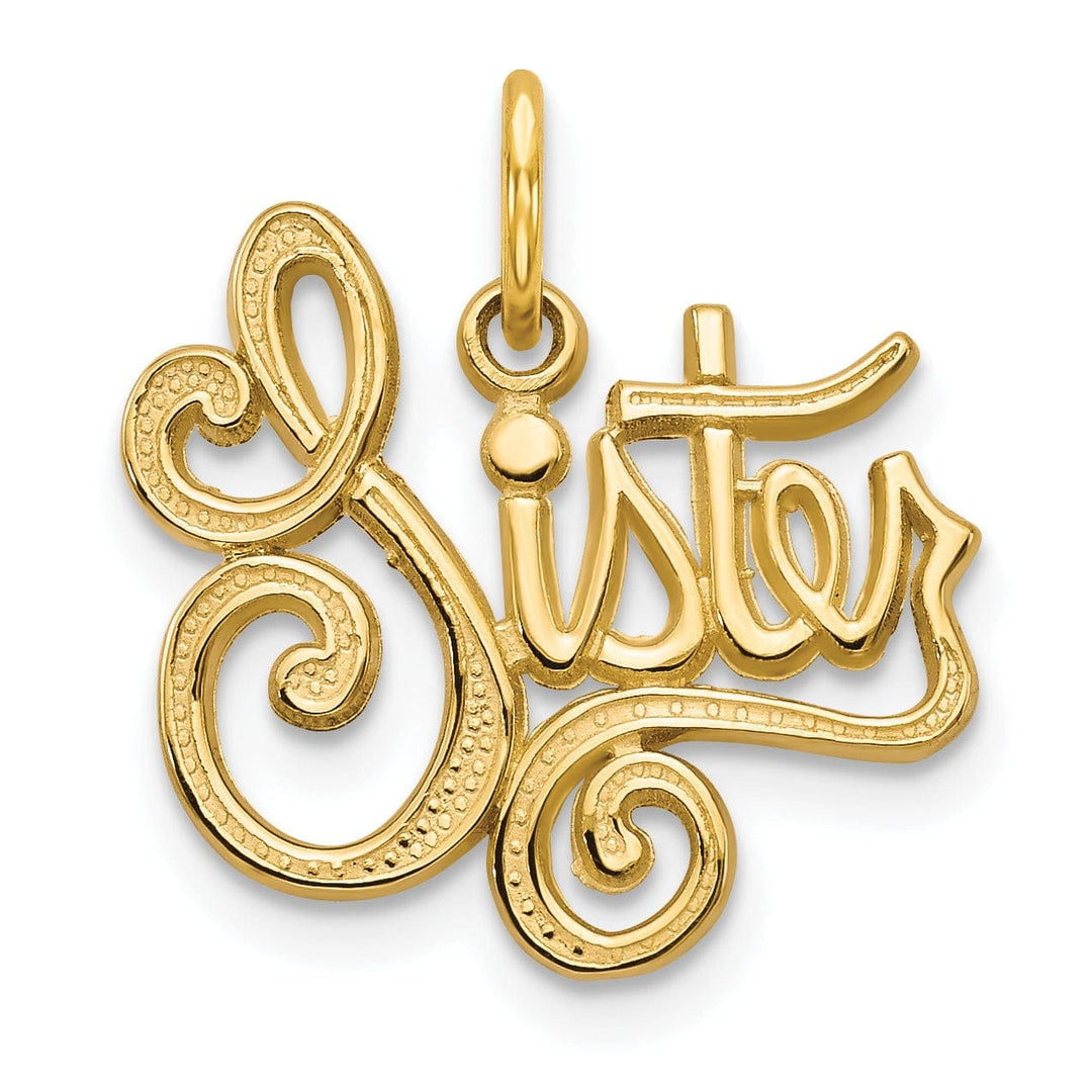Lovely Rita's Pendants & Charms 14k Yellow Gold Sister Charm Pendant