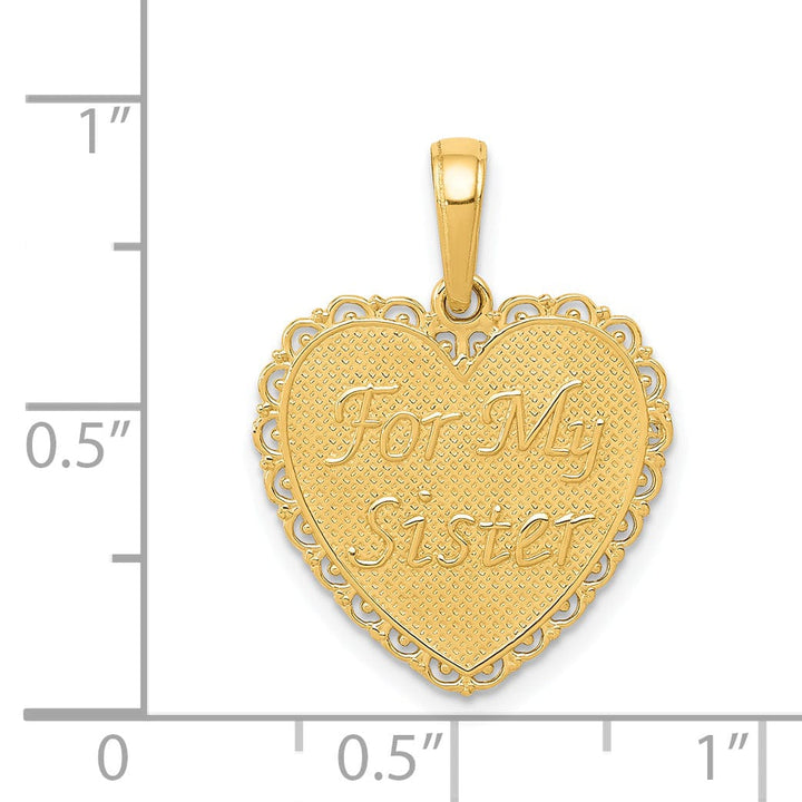 Lovely Rita's Pendants & Charms 14k Yellow Gold Sister Forever Friends Pendant