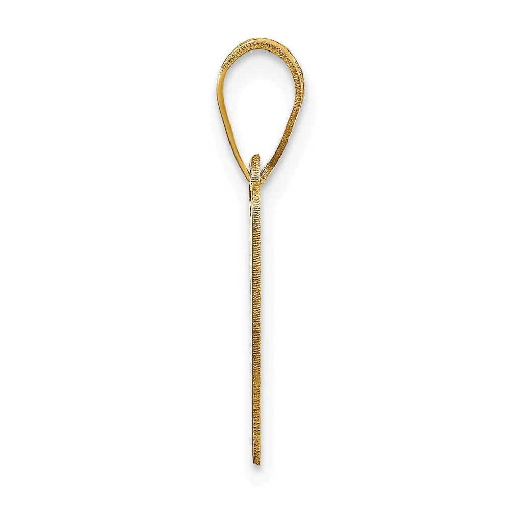 Lovely Rita's Pendants & Charms 14k Yellow Gold Slanted Design Bubble Letter A Initial Pendant