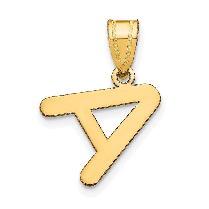 Lovely Rita's Pendants & Charms 14k Yellow Gold Slanted Design Bubble Letter A Initial Pendant